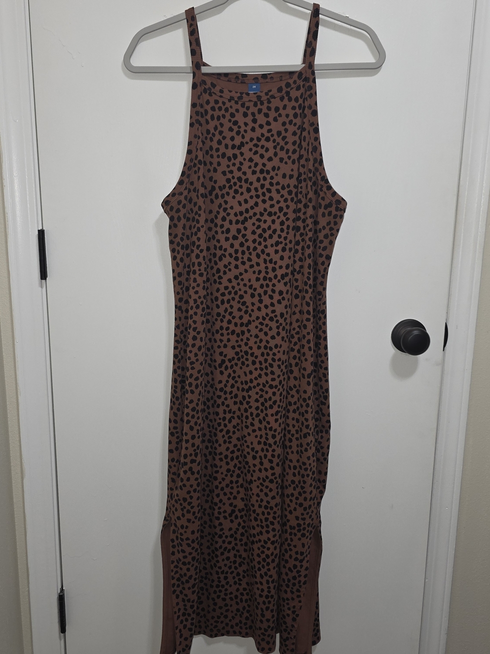Old Navy Brown Leopard-Print Maxi Dress